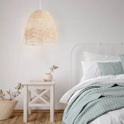 17.5" 1-Light Sofia Farmhouse Coastal Rattan LED Pendant Brown - JONATHAN Y -Home Improvement Store GUEST 245efae5 6c32 4b1a a14c dd2317ea366b