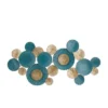 Metal Plate Wall Decor With Textured Pattern Teal - Olivia & May