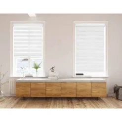 1pc Light Filtering Cordless Zebra Window Shade With Fabric Roller Valance White - Lumi Home Furnishings 19 1pc Light Filtering Cordless Zebra Window Shade With Fabric Roller Valance White - Lumi Home Furnishings -Home Improvement Store GUEST 25263740 e36b 4510 b985 76276d408d90
