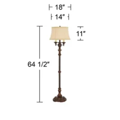 Barnes And Ivy Traditional Floor Lamp Candelabra Style 4-Light 64.5" Tall Italian Bronze Bell Shade For Living Room Reading Bedroom -Home Improvement Store GUEST 25b020b9 c952 4690 aa19 6a5fb2e0aeca