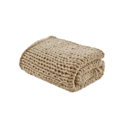 50"x60" Chunky Double Knit Handmade Throw Blanket - Madison Park -Home Improvement Store GUEST 2602c1e0 c0c7 4959 a726 7e26e5f408c1