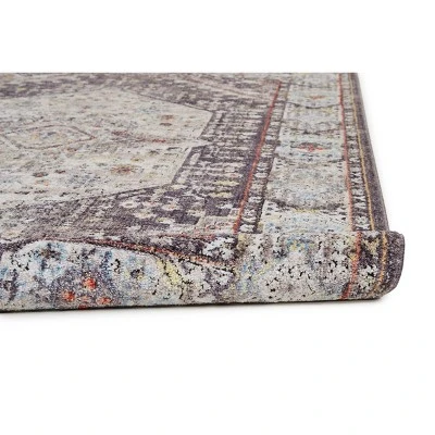 Armant Traditional Medallion, Purple/Gray/Ivory, 2' X 3' Accent Rug 12 Armant Traditional Medallion, Purple/Gray/Ivory, 2' X 3' Accent Rug - Image 10