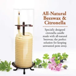 Candle By The Hour 80-Hour Candle With Glass Cylinder, Eco-friendly Natural Beeswax With Cotton Wick -Home Improvement Store GUEST 28b381bd 1886 4724 bb4a 29f622056183