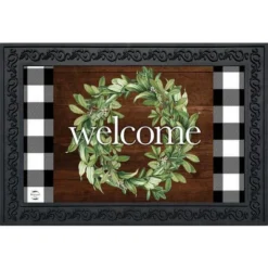 Farmhouse Wreath Spring Doormat Indoor Outdoor 30" X 18" Briarwood Lane