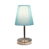 10.5" Petite Metal Stick Bedside Table Desk Lamp In Sand Nickel With Fabric Shade Blue - Creekwood Home 2 10.5" Petite Metal Stick Bedside Table Desk Lamp In Sand Nickel With Fabric Shade Blue - Creekwood Home -Home Improvement Store GUEST 2981e85e d18f 4297 ad1b e3bc15215347