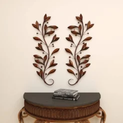 Metal Leaf Wall Decor Set Of 2 Brown - Olivia & May -Home Improvement Store GUEST 2a275a17 a42b 4d32 a482 43701979cfff