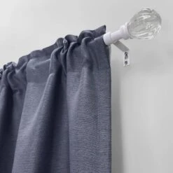 Decorative Drapery Single Rod Set With Acrylic Pumpkin Finials White - Lumi Home Furnishings -Home Improvement Store GUEST 2b66218d b4d0 4f1c 9770 658c0eeb1ff8