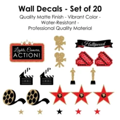 Big Dot Of Happiness Red Carpet Hollywood - Peel And Stick Movie Theater Decor Vinyl Wall Art Stickers - Wall Decals - Set Of 20 -Home Improvement Store GUEST 2d048a53 f4eb 4fec b5a1 532ef53332e9
