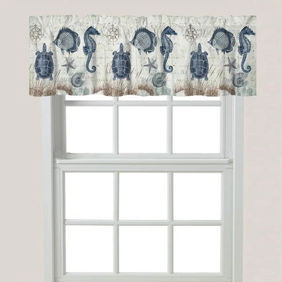Laural Home Seaside Postcard Window Valance 2 Laural Home Seaside Postcard Window Valance