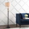 60" Glass/Metal January Floor Lamp (Includes LED Light Bulb) Black - JONATHAN Y -Home Improvement Store GUEST 2f0c3076 b5ee 40aa 9191 afcc977c140d