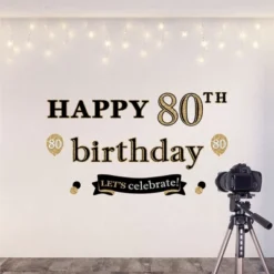 Big Dot Of Happiness Adult 80th Birthday - Gold - Peel And Stick Birthday Party Decoration - Wall Decals Backdrop -Home Improvement Store GUEST 2f513714 3b88 4014 9856 b8ff2bfde844