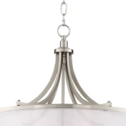 Possini Euro Design Nor Brushed Nickel Pendant Chandelier 23" Wide Modern Double White Organza Shade 6-Light Fixture For Dining Room Kitchen Island -Home Improvement Store GUEST 2f5c0868 66c9 41ba a1f8 920e9fb342f5