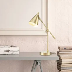 18" Tacoma Balance Arm Desk Lamp Matte Brass - Globe Electric -Home Improvement Store GUEST 2fa4d64f 203e 47da 8447 ea16af8a601b