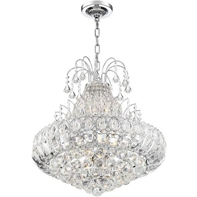 Vienna Full Spectrum Calylah Chrome Chandelier 21 1/2" Wide Modern Tiered Crystal 8-Light Fixture For Dining Room House Foyer Kitchen Island Entryway 8 Vienna Full Spectrum Calylah Chrome Chandelier 21 1/2" Wide Modern Tiered Crystal 8-Light Fixture For Dining Room House Foyer Kitchen Island Entryway - Image 6