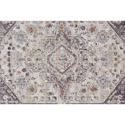 Armant Traditional Medallion, Purple/Gray/Ivory, 2' X 3' Accent Rug 8 Armant Traditional Medallion, Purple/Gray/Ivory, 2' X 3' Accent Rug - Image 6