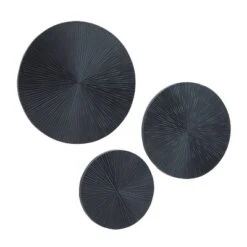 Wood Plate Carved Radial Wall Decor Set Of 3 Black - CosmoLiving By Cosmopolitan -Home Improvement Store GUEST 33f08f56 3455 4971 b330 c122573f6189