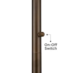 Franklin Iron Works Luz Industrial Torchiere Floor Lamp Standing 72 1/2" Tall Oil Rubbed Bronze Clear Glass For Living Room Bedroom Office House Home -Home Improvement Store GUEST 340756b5 bd21 4ee3 87f6 ff6cdece9a6a