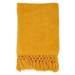 Saro Lifestyle Chenille Throw Blanket With Knotted Design -Home Improvement Store GUEST 35999f56 cf10 44f3 9225 66c41db47030