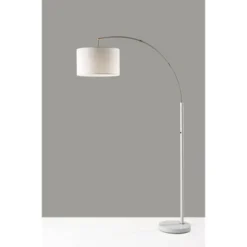 Preston Arc Lamp Brushed Steel White - Adesso -Home Improvement Store GUEST 38da2b06 21c1 4871 9a26 4d76f7d0913a