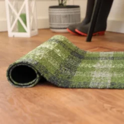 2'x3' ColorStar Sketch Plaid Door Mat Green - Bungalow Flooring -Home Improvement Store GUEST 39752c99 4b1b 4690 a1ea 18e8ef97020d