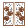 Set Of 2 Teak Wood Floral Handmade Framed Carved Wall Decors With Metal Wire Brown - Olivia & May -Home Improvement Store GUEST 3a35b63d 66ef 47e7 b8b1 4ff557a3e133