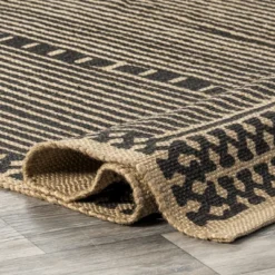 NuLOOM Noel Bohemian Striped Hand Woven Jute Area Rug -Home Improvement Store GUEST 3b14de03 8e9a 43d0 9cce 0c5a0d41a947
