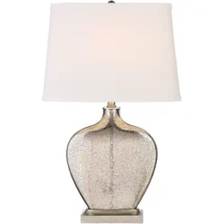 360 Lighting Axel Modern Table Lamps 25" High Set Of 2 Mercury Glass With Dimmers White Fabric Drum Shade For Bedroom Living Room Bedside Nightstand -Home Improvement Store GUEST 3bc88309 337b 4096 9150 af45a8bb30c9