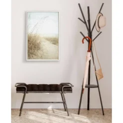 23" X 33" Sylvie Beach Grasses By Emiko And Mark Franzen Framed Wall Canvas White - Kate & Laurel All Things Decor -Home Improvement Store GUEST 3c41e2bf 814a 4c61 be0b 5340cc4ef4c8