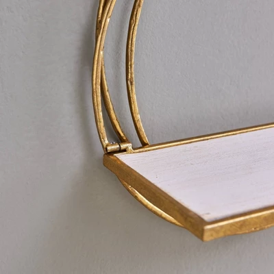 Set Of 2 Floating Rings Wall Shelves Gold - Danya B. 5 Set Of 2 Floating Rings Wall Shelves Gold - Danya B. - Image 3