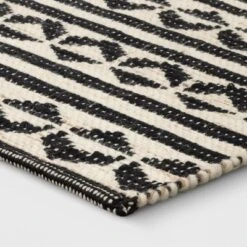 2'6"x4' Geometric Woven Accent Rug Black - Project 62™ -Home Improvement Store GUEST 3c4d2bb8 9029 40cb aa0a 79703a3facff