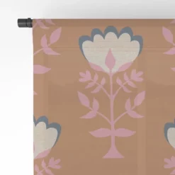 Schatzi Brown Norr Flower Orange Single Panel Sheer Window Curtain - Deny Designs -Home Improvement Store GUEST 3cf23f06 8f61 42a8 a678 c36d5bac60ee