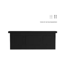 Wall Shelf And Picture Collage With Ledge And 3 Hanging Hooks- Photo Frame Decor Shelving With Modern Look, Holds 3 Photos By Hastings Home (Black) -Home Improvement Store GUEST 3d4f102a 7f25 4435 8516 9e79d6ea7d1e