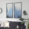 Contemporary Canvas Abstract Framed Wall Art With Black Frame Set Of 2 Blue - Olivia & May -Home Improvement Store GUEST 3ee3a768 7093 4a7e 9014 10f2940117cc