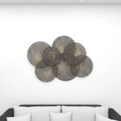 Metal Plate Overlapping Perforated Wall Decor Black - Olivia & May -Home Improvement Store GUEST 3f203378 0a7e 4e93 8985 584c6f4b4fe0