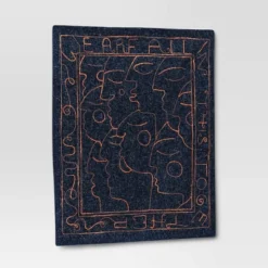 30" X 36" We Are All In This Together Cotton Embroidered Woven Polyester/Cotton Slub Wall Art Blue - Opalhouse™ -Home Improvement Store GUEST 3f9f0c0c 533b 463e a4dc 07317e5e0f9d