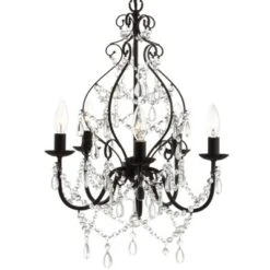 17" LED Crystal Maura Chandelier Black - Jonathan Y -Home Improvement Store GUEST 3fb3cf08 206c 465e 914f 8bc7390c9b24