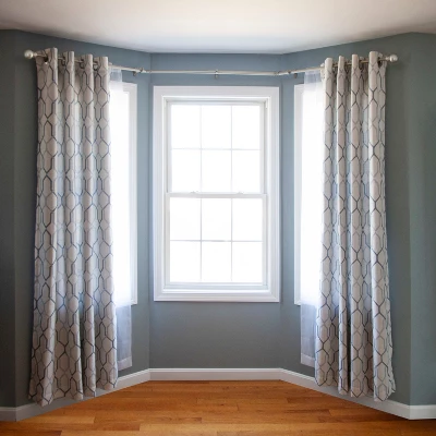 Kenney Bryce 3/4" Decorative Bay Window Double Curtain Rod 8 Kenney Bryce 3/4" Decorative Bay Window Double Curtain Rod - Image 6