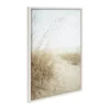 23" X 33" Sylvie Beach Grasses By Emiko And Mark Franzen Framed Wall Canvas White - Kate & Laurel All Things Decor