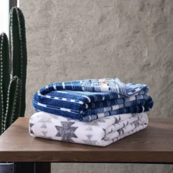 50"x60" Canyon Reversible Throw Blanket Ikat Gray - Wrangler -Home Improvement Store GUEST 4183d7a4 71d0 438b b028 e380c973714c