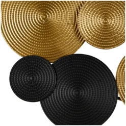 Metal Plate Overlapping Textured Spiral Wall Decor With Black Accent Gold - CosmoLiving By Cosmopolitan -Home Improvement Store GUEST 41ad9e2c 2fba 4ef1 9f1d 1a6eb4953e61