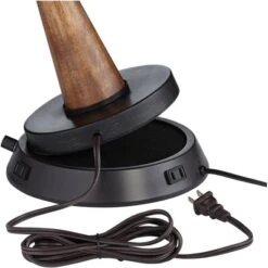 360 Lighting Modern Table Lamp With Dimmable USB And Outlet Workstation Base 24.5" High Bronze Tan Fabric Cylinder For Living Room Desk Bedroom -Home Improvement Store GUEST 41c5ffa2 ce2c 4bcb 91c4 6647179648af