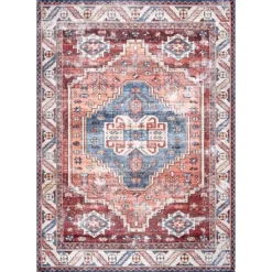 NuLOOM Marli Machine Washable Faded Medallion Area Rug -Home Improvement Store GUEST 41f71d10 a0a1 46e2 8b51 9792e46e2a4f