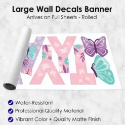 Big Dot Of Happiness Beautiful Butterfly - Peel And Stick Floral Birthday Party Large Banner Wall Decals - Happy Birthday -Home Improvement Store GUEST 434ebb0d c2d0 4b7a bac1 ae4ed5bf1fa2
