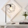 23.5" Penta Industrial Farmhouse Head-Adjustable Iron LED Task Lamp With USB Charging Port Black (Includes LED Light Bulb) - JONATHAN Y