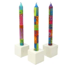 Global Crafts Unscented Hand-Painted Dinner Candles, Boxed Set Of 3 -Home Improvement Store GUEST 47580feb 6e9d 4fec 9b07 c28b85c8c3e4