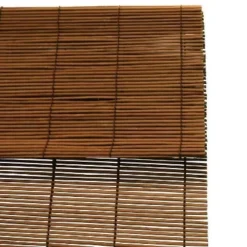 48" X 72" Outdoor Imperial Matchstick Rayon From Bamboo Cord-Free Natural Rollup Blinds Fruitwood - Radiance