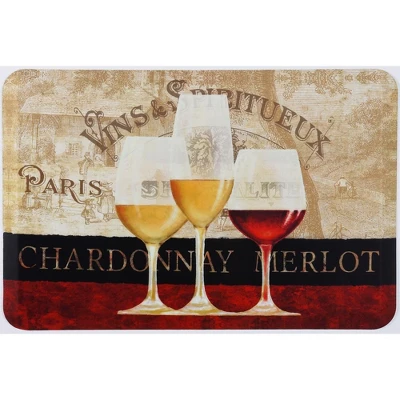 Paris Wine Designer Chef Oil & Stain Resistant Anti-Fatigue Kitchen Floor Mat 6 Paris Wine Designer Chef Oil & Stain Resistant Anti-Fatigue Kitchen Floor Mat - Image 4