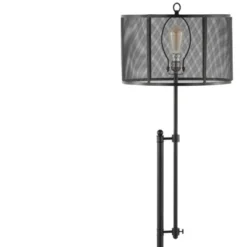 64.5" Noah Modern Industrial Iron Height-Adjustable LED Floor Lamp Black (Includes LED Light Bulb) - JONATHAN Y -Home Improvement Store GUEST 4942a51f 7637 443f b632 9c23d283abf2