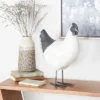 Magnesium Oxide French Country Polystone Chicken Garden Sculpture White - Olivia & May