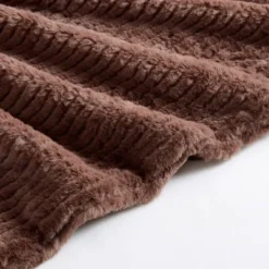 Eddie Bauer Ribbed Super Soft Textured Solid Brown 50" X 60" Throw Blanket -Home Improvement Store GUEST 4b4b4bb1 85d0 4efa 9e1e 15572f39753e